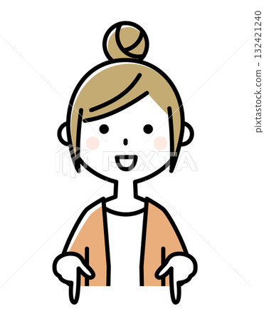 A young woman's mama finger A young woman's mama finger 132421240