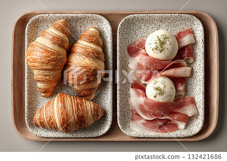 sandwich, croissant, food 132421686