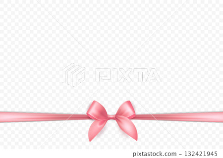 Vector Ribbon with Bow for Gift Decoration and Packaging Design. Pink Ribbon for Celebration, Event and Invitation. Pink Ribbon Illustration for Holiday Card, Present Wrapping, Festive Template Vector Ribbon with Bow for Gift Decoration and Packaging Design. Pink Ribbon for Celebration, Event and Invitation. Pink Ribbon Illustration for Holiday Card, Present Wrapping, Festive Template 132421945