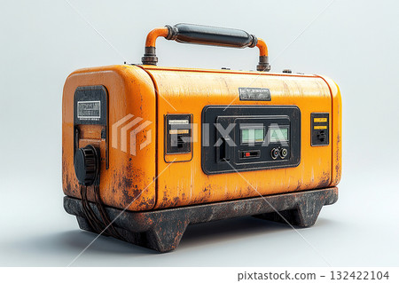 Emergency power supply. Old outdoor diesel power generator. Used to provide electricity to apartment or for going out of town to nature. Emergency power supply. Old outdoor diesel power generator. Used to provide electricity to apartment or for going out of town to nature. 132422104