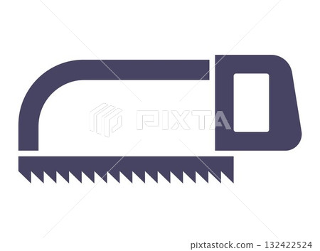 Black hacksaw icon. Black hacksaw icon. 132422524