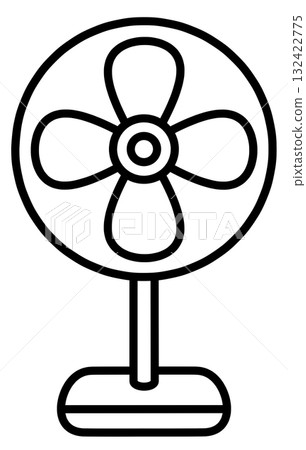 電風扇的線條圖 電風扇的線條圖 132422775