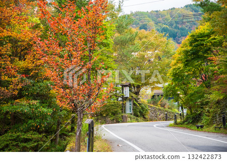Autumn at Fukuji Onsen in Okuhida Onsen Village 132422873