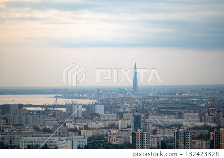 The Lakhta Center multifunctional complex is located on the shore of the Gulf of Finland in St. Petersburg. 132423328