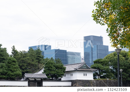 Sakuradamon Gate and skyscrapers Sakuradamon Gate and skyscrapers 132423509
