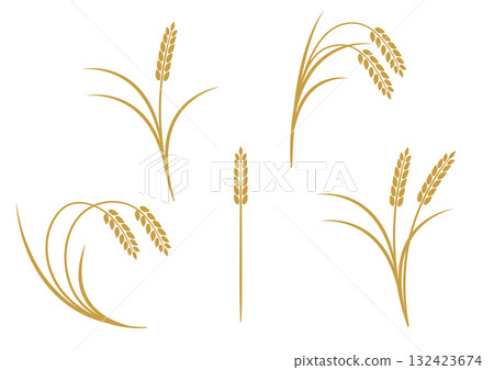 簡單的輪廓集稻穗 132423674