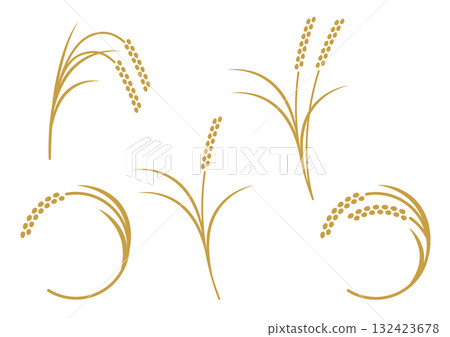 簡單的輪廓集稻穗 132423678
