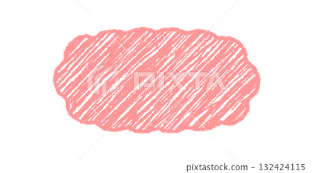 Groovy pink bubble shape frame with chalk shading and crayon hand drawn border. Retro wavy sketch element in y2k graphic style for abstract background, modern accent or fun label. Groovy pink bubble shape frame with chalk shading and crayon hand drawn border. Retro wavy sketch element in y2k graphic style for abstract background, modern accent or fun label. 132424115