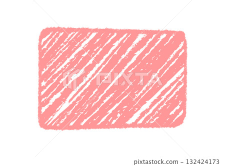 Chalk scribble rough rectangle frame with organic diagonal stripe border. Graphic background and text area combine as a minimal modern accent, using a hand drawn style for creative and dynamic visual 132424173