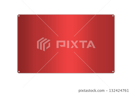 Red Metal Plate D4 132424761