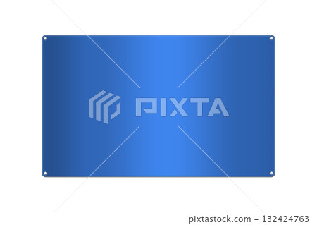 Blue Metal Plate D4 132424763