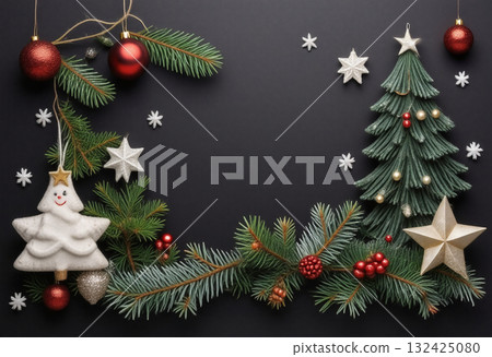 White Christmas tree frame White Christmas tree frame 132425080