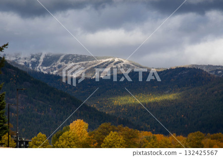 Autumn Forest with Snowy Mountains Schweitzer Autumn Forest with Snowy Mountains Schweitzer 132425567