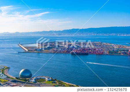 世博後的大阪港和夢島 世博後的大阪港和夢島 132425670