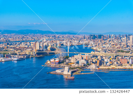 Osaka port and the streets of Osaka Osaka port and the streets of Osaka 132426447