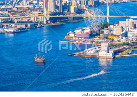 Osaka port and the streets of Osaka Osaka port and the streets of Osaka 132426448