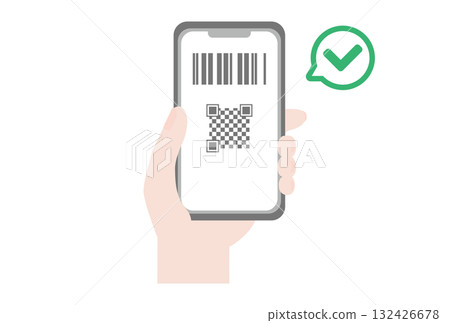 OR and barcode payment using smartphone and hand OR and barcode payment using smartphone and hand 132426678