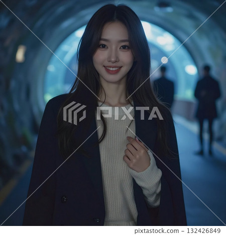 約會的一個女人 132426849