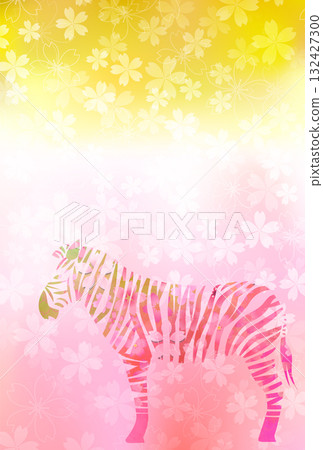 馬年賀卡十二生肖背景 132427300