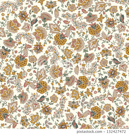 Chintz fabric, perfect for textiles and backgrounds, 132427472