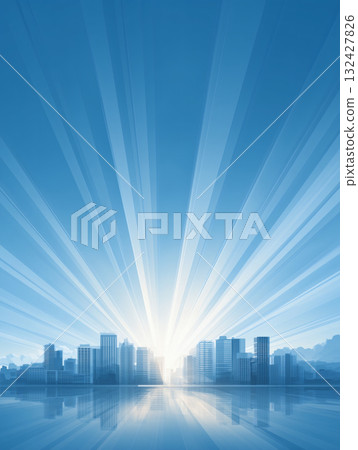 城市曙光天際線背景 城市曙光天際線背景 132427826