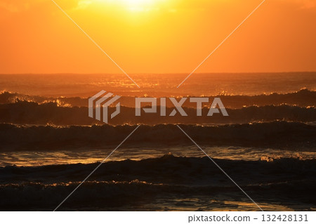 The sea stained in the morning sun The sea stained in the morning sun 132428131