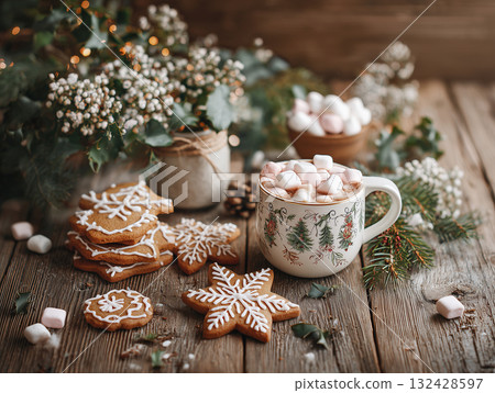Warm Christmas Moments with Gingerbread Cookies and Cocoa / Homemade Holiday Treats Warm Christmas Moments with Gingerbread Cookies and Cocoa / Homemade Holiday Treats 132428597