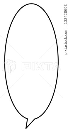 一個簡單的垂直橢圓形對話泡泡 一個簡單的垂直橢圓形對話泡泡 132428698