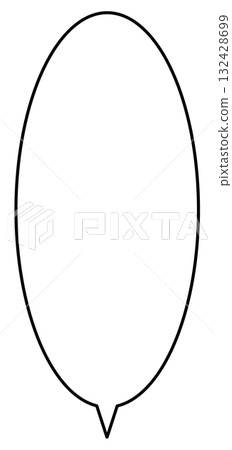 一個簡單的垂直橢圓形對話泡泡 一個簡單的垂直橢圓形對話泡泡 132428699
