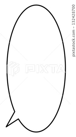 一個簡單的垂直橢圓形對話泡泡 一個簡單的垂直橢圓形對話泡泡 132428700
