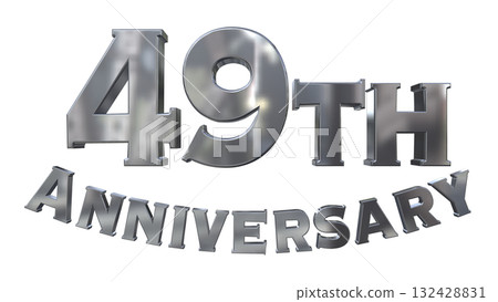 3DCG文字“49週年/49週年紀念馬克·斯帕克” 132428831