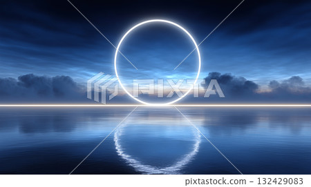 Sci-fi style ring background 132429083