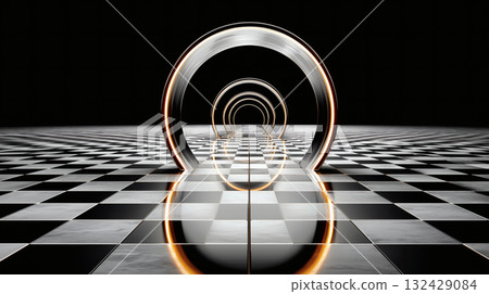 Sci-fi style ring background Sci-fi style ring background 132429084