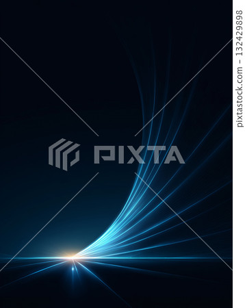 blue dynamic curve dark background 132429898