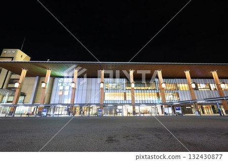 [JR East/Shinano Railway] Nagano Station at Night - Zenkoji Exit (Hokuriku Shinkansen, Shinetsu Main Line, North-Shinano Line) 132430877
