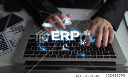 ERP System Dashboard for Enterprise Resource Planning and Business Muxer ERP System Dashboard for Enterprise Resource Planning and Business Muxer 132431795
