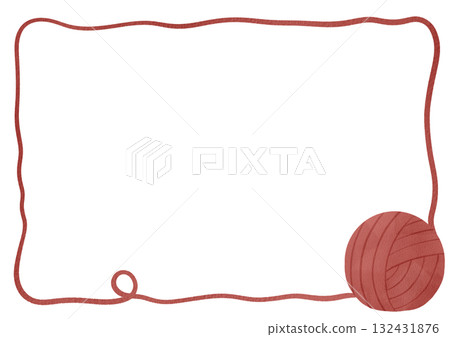 手繪水彩紗框插圖 132431876