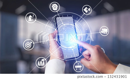 Business strategy planning and corporate goal setting Spire 132431901