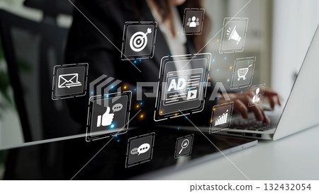 Online Ads Strategy and Digital Content Marketing for Business Growth Muxer 132432054