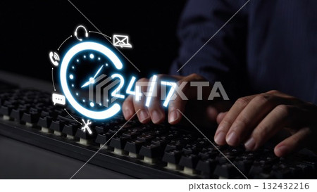 24-hour Customer Service Team Assisting with Client Support Muxer 132432216