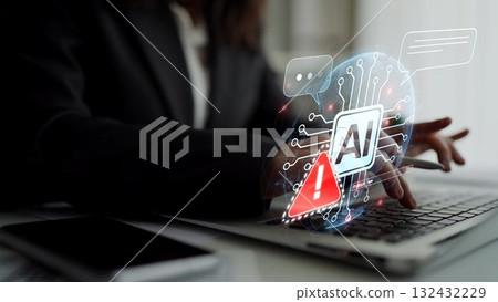 AI Prompt Error Warning in Chat Interface with Alert and System Issue Muxer 132432229