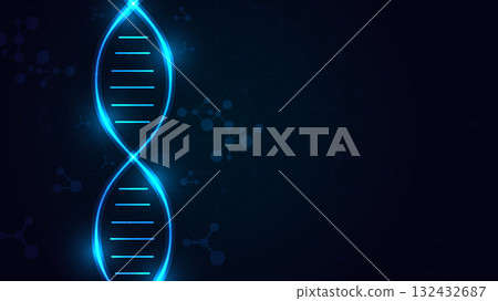 Modern Science DNA Molecule Connection Background 132432687