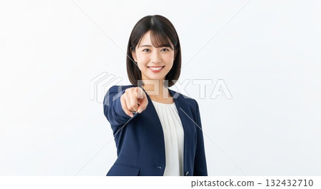 Persuasive gestures by Japanese female employees to speak to you 132432710