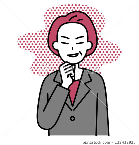 西裝革履的有心機的中年女人 132432925