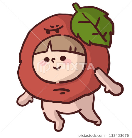 一名兒童在戲劇中穿著醃梅服裝的插圖 一名兒童在戲劇中穿著醃梅服裝的插圖 132433676