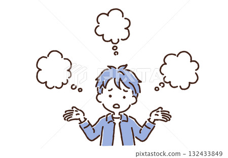 A troubled young man thinking about something A troubled young man thinking about something 132433849