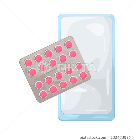 Illustration of medicine delivery Illustration of medicine delivery 132433985