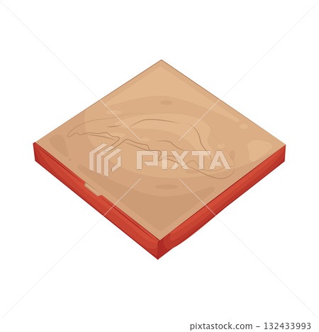 Illustration of pizza box 132433993
