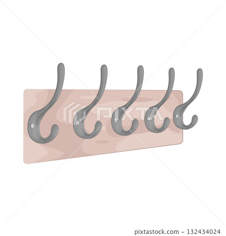Illustration of wall hook 132434024
