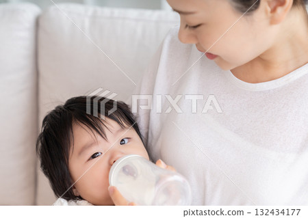 Mother and baby milk 132434177
